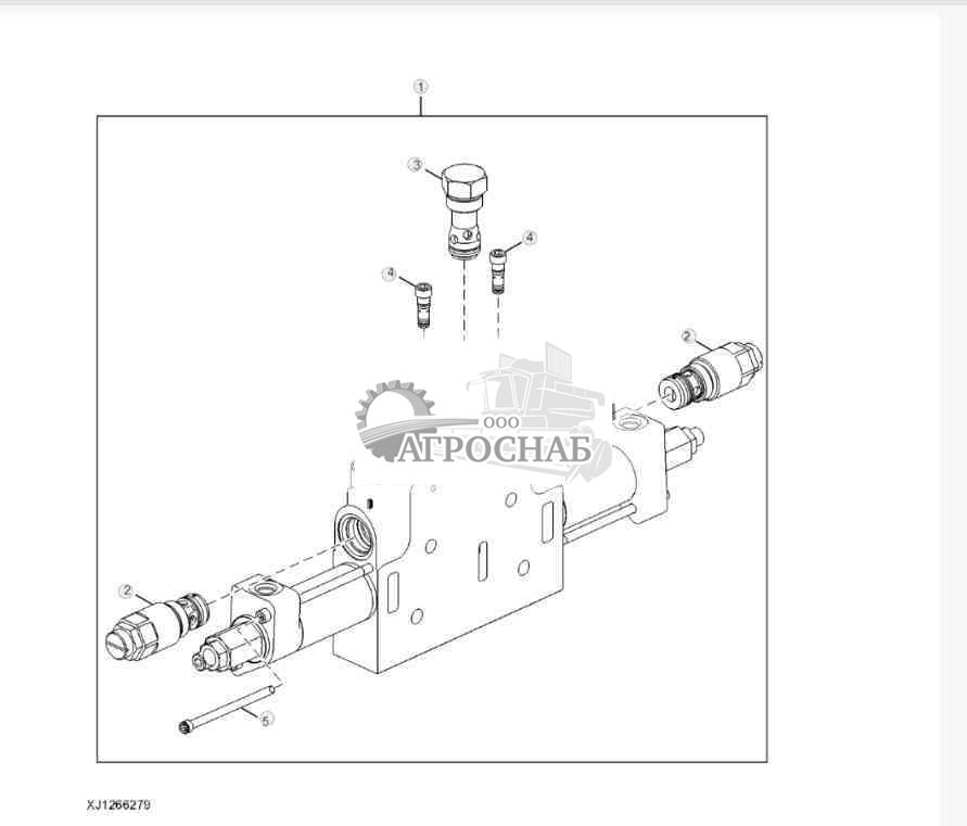 Loader Control Valve, Auxiliary Section, Tool Carrier 